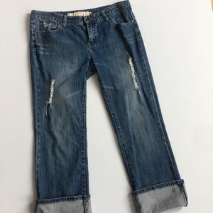 90’s Calvin Klein Distressed Ankle Blue Jeans